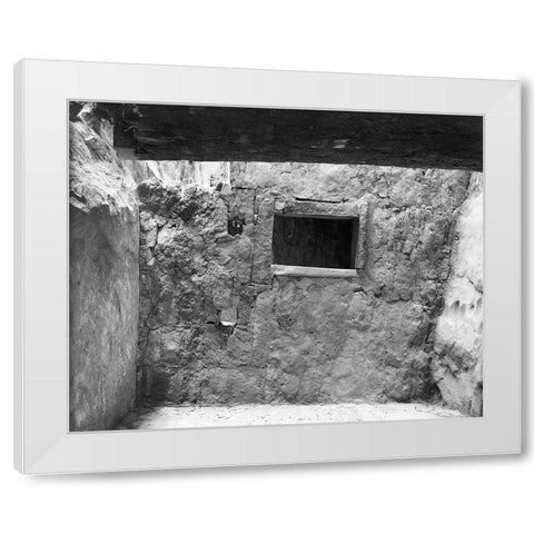 Interior at Ruin, Cliff Palace, Mesa Verde National Park, Colorado, 1941 White Modern Wood Framed Art Print by Adams, Ansel