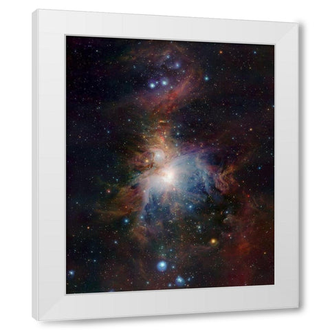 VISTAs infrared view of the Orion Nebula White Modern Wood Framed Art Print by ESO/J. Emerson/VISTAÂ