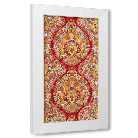 Textile With Design of Lace and Flowers White Modern Wood Framed Art Print by Unknown 19th Century European Needleworker