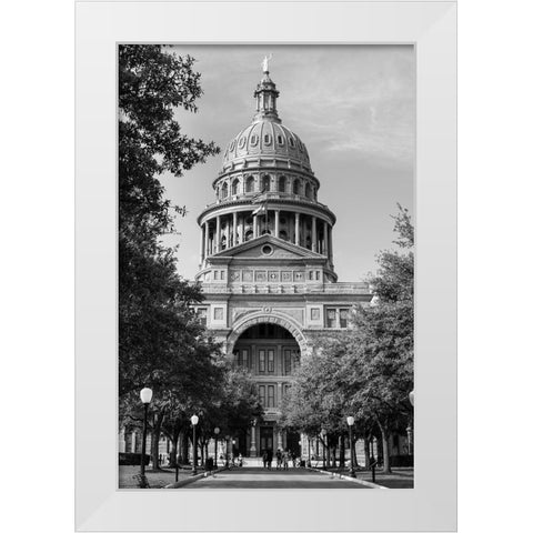 The Texas Capitol, Austin, Texas, 2014 - Black and White White Modern Wood Framed Art Print by Highmith, Carol
