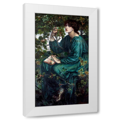 The Day Dream, 1880 White Modern Wood Framed Art Print by Rossetti, Dante Gabriel