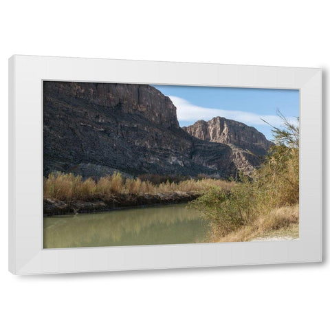 The Rio Grande River in Big Bend National Park, TX White Modern Wood Framed Art Print by Highmith, Carol