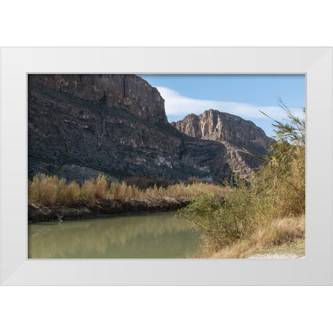 The Rio Grande River in Big Bend National Park, TX White Modern Wood Framed Art Print by Highmith, Carol