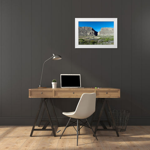 Scene from Big Bend National Park in Brewster County, TX White Modern Wood Framed Art Print by Highmith, Carol