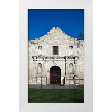 The Alamo, San Antonio, TX White Modern Wood Framed Art Print by Highmith, Carol