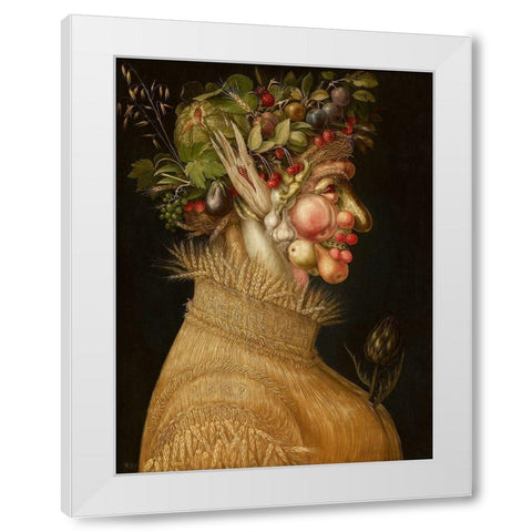 Summer White Modern Wood Framed Art Print by Arcimboldo, Giuseppe