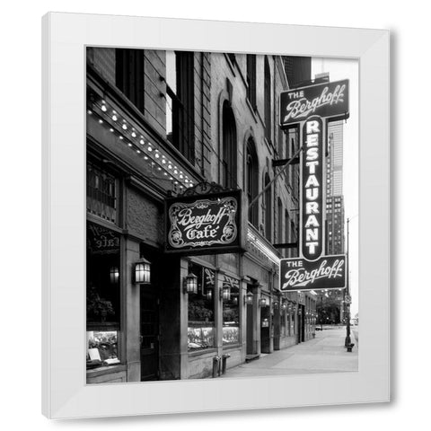 Berghoffs Restaurant Chicago Illinois White Modern Wood Framed Art Print by Highsmith, Carol