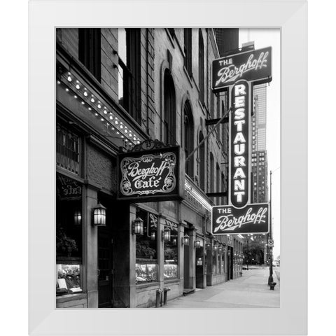 Berghoffs Restaurant Chicago Illinois White Modern Wood Framed Art Print by Highsmith, Carol