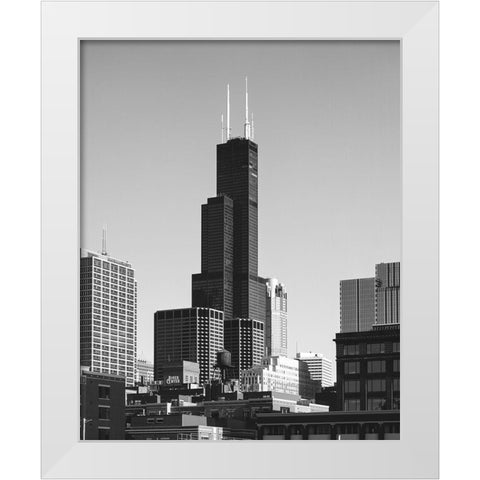 Sears Tower Chicago Illinois White Modern Wood Framed Art Print by Highsmith, Carol