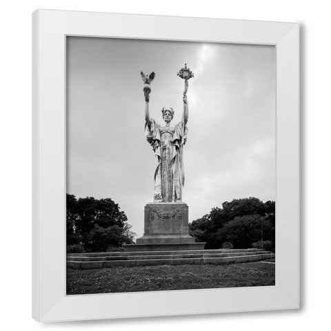Statue Republic for the Worlds Columbian Exposition Chicago Illinois White Modern Wood Framed Art Print by Highsmith, Carol