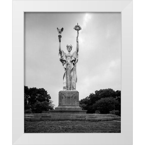 Statue Republic for the Worlds Columbian Exposition Chicago Illinois White Modern Wood Framed Art Print by Highsmith, Carol