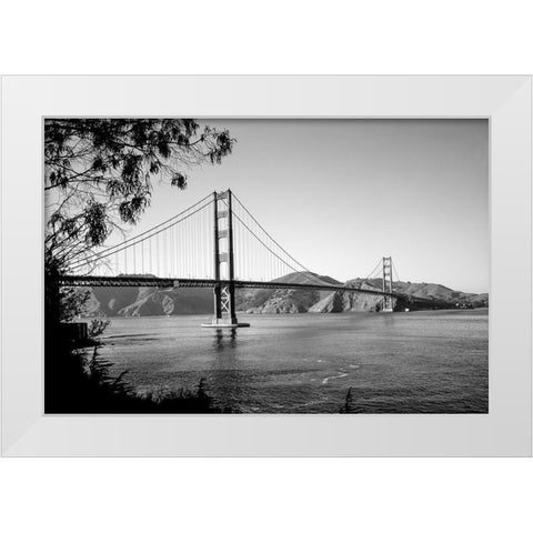 Golden Gate Bridge San Francisco California White Modern Wood Framed Art Print by Highsmith, Carol