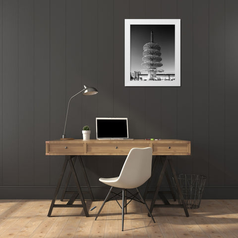 Japantown Peace Pagoda San Francisco California White Modern Wood Framed Art Print by Highsmith, Carol