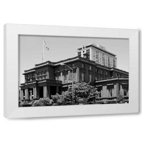 The Pacific-Union Club Nob Hill San Francisco White Modern Wood Framed Art Print by Highsmith, Carol