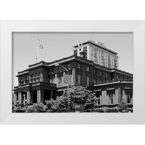 The Pacific-Union Club Nob Hill San Francisco White Modern Wood Framed Art Print by Highsmith, Carol