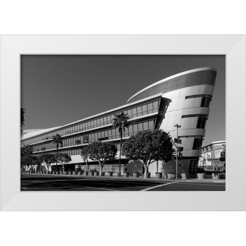 Staples Center sports arena Los Angeles California White Modern Wood Framed Art Print by Highsmith, Carol