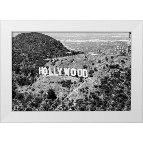 The Hollywood sign located in Los Angeles, California White Modern Wood Framed Art Print by Highsmith, Carol