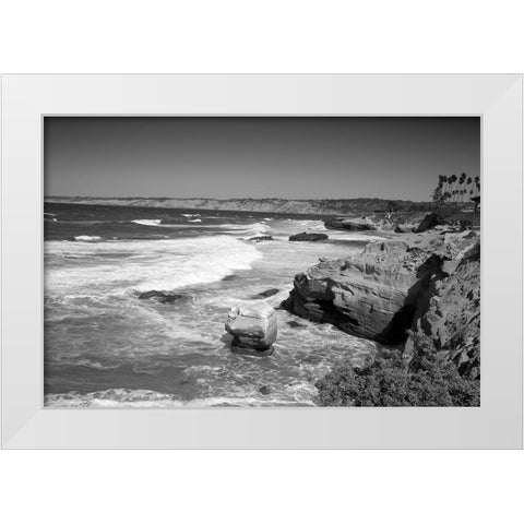 La Jolla California White Modern Wood Framed Art Print by Highsmith, Carol
