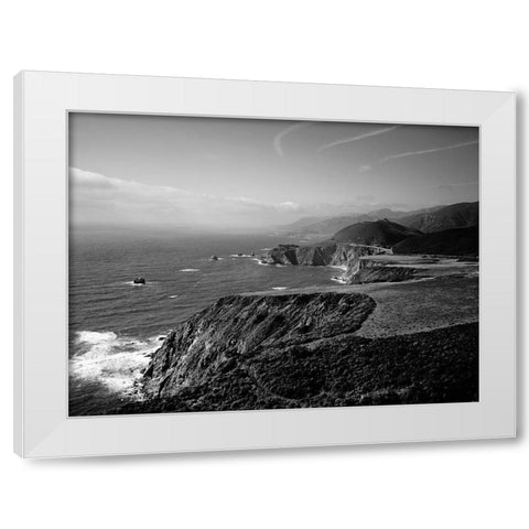 Pacific Ocean and rocky California coast White Modern Wood Framed Art Print by Highsmith, Carol