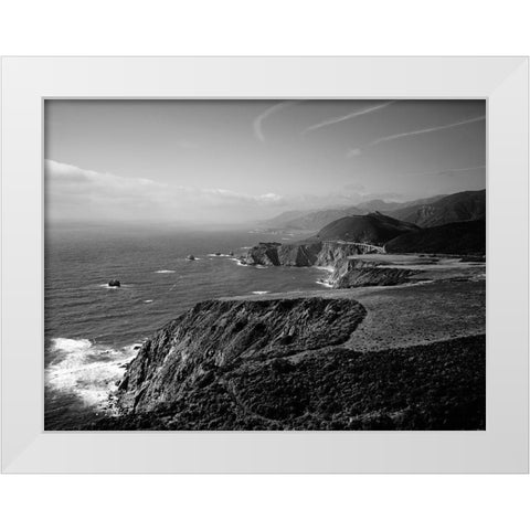 Pacific Ocean and rocky California coast White Modern Wood Framed Art Print by Highsmith, Carol