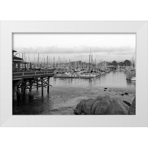 Old Fishermans Wharf Monterey California White Modern Wood Framed Art Print by Highsmith, Carol
