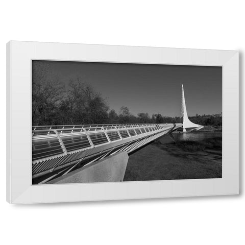 The Sundial Bridge at Turtle Bay Redding California White Modern Wood Framed Art Print by Highsmith, Carol