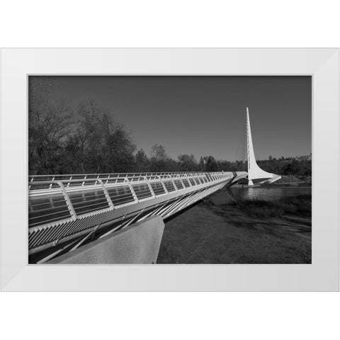 The Sundial Bridge at Turtle Bay Redding California White Modern Wood Framed Art Print by Highsmith, Carol