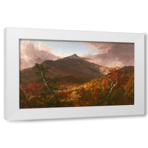 View of Schroon Mountain Essex County New York After a Storm White Modern Wood Framed Art Print by Cole, Thomas