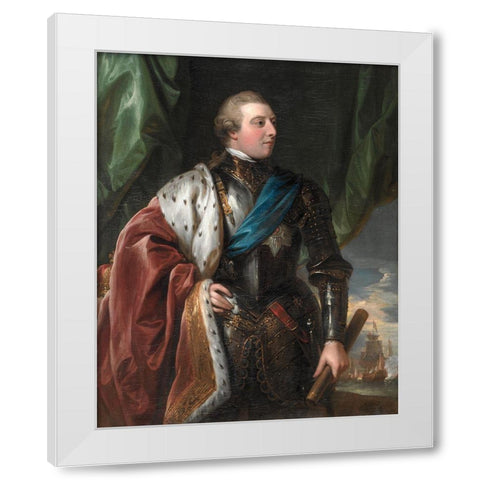 George III White Modern Wood Framed Art Print by West, Benjamin