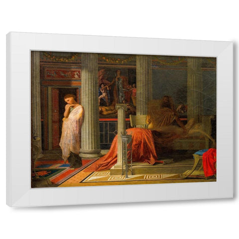 Antiochus and Stratonice White Modern Wood Framed Art Print by Ingres, Jean Auguste Dominique