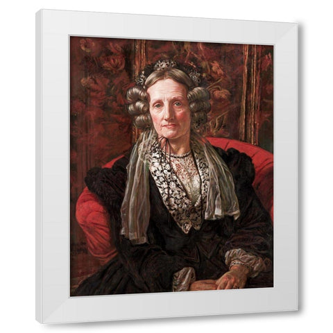 Mrs. George Waugh White Modern Wood Framed Art Print by Hunt, William Holman