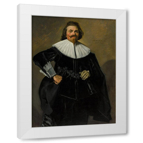 Portrait of Tieleman Roosterman White Modern Wood Framed Art Print by Hals, Frans