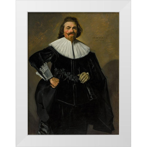 Portrait of Tieleman Roosterman White Modern Wood Framed Art Print by Hals, Frans