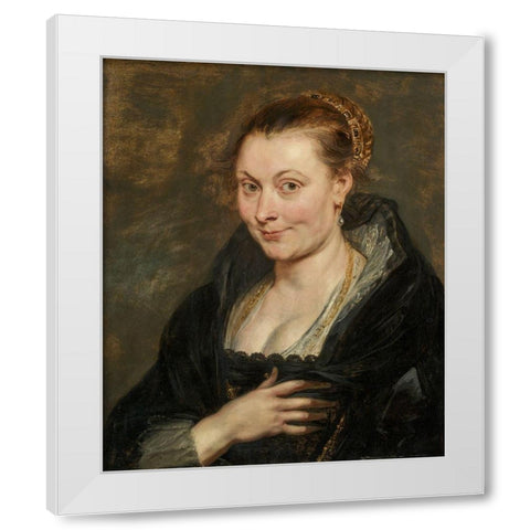 Portrait of Isabella Brant White Modern Wood Framed Art Print by Rubens, Peter Paul