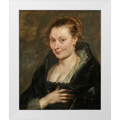 Portrait of Isabella Brant White Modern Wood Framed Art Print by Rubens, Peter Paul
