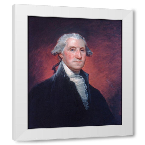 George Washington White Modern Wood Framed Art Print by Stuart, Gilbert