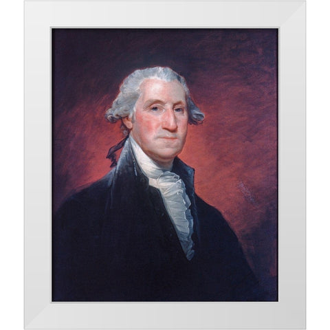 George Washington White Modern Wood Framed Art Print by Stuart, Gilbert