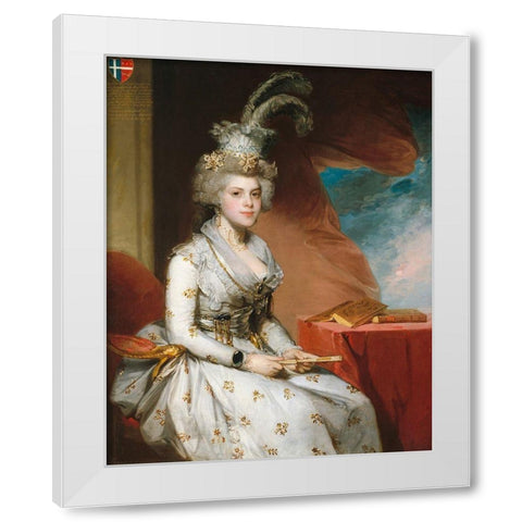Matilda Stoughton de Jaudenes 1794 White Modern Wood Framed Art Print by Stuart, Gilbert