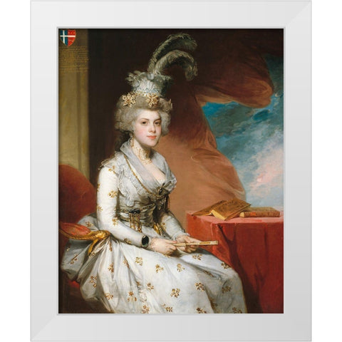 Matilda Stoughton de Jaudenes 1794 White Modern Wood Framed Art Print by Stuart, Gilbert