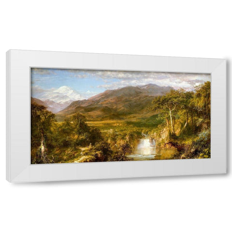Heart of the Andes 1859 White Modern Wood Framed Art Print by Church, Frederic Edwin