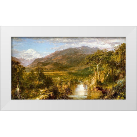 Heart of the Andes 1859 White Modern Wood Framed Art Print by Church, Frederic Edwin