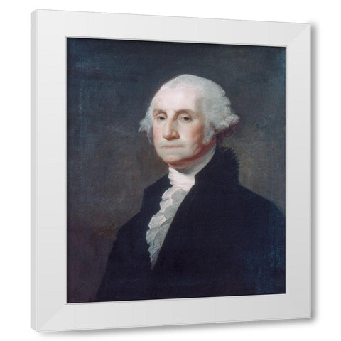 George Washington 1803 White Modern Wood Framed Art Print by Stuart, Gilbert