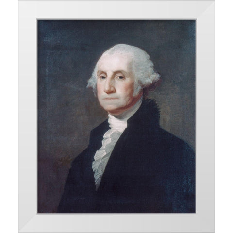 George Washington 1803 White Modern Wood Framed Art Print by Stuart, Gilbert