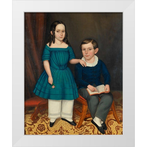 John and Louisa Stock 1845 White Modern Wood Framed Art Print by Joseph Whiting StockÂ