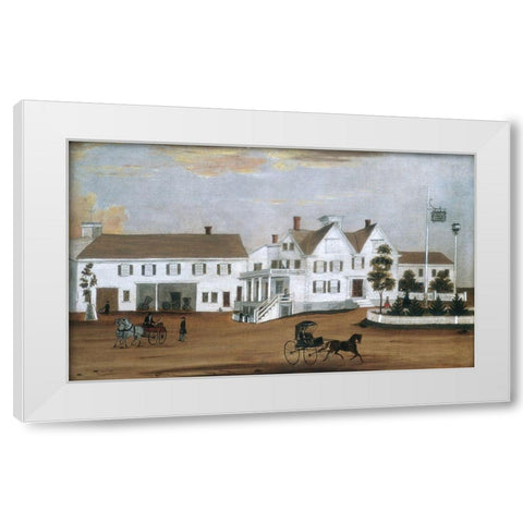 Hudson House White Modern Wood Framed Art Print by American 1882