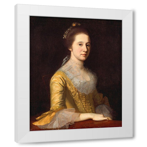 Margaret Strachan (Mrs. Thomas Harwood) White Modern Wood Framed Art Print by Peale, Charles Willson