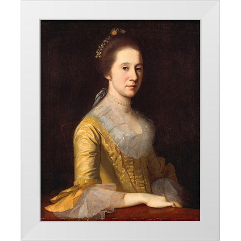 Margaret Strachan (Mrs. Thomas Harwood) White Modern Wood Framed Art Print by Peale, Charles Willson
