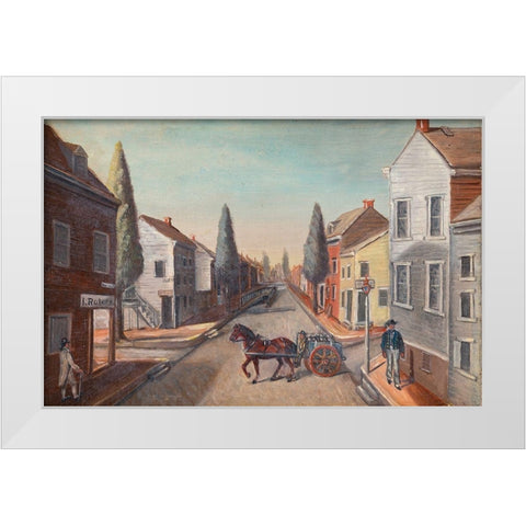 The Sewer White Modern Wood Framed Art Print by Chappel, William P.