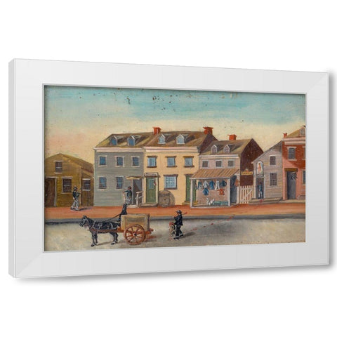 The Dog Killer White Modern Wood Framed Art Print by Chappel, William P.