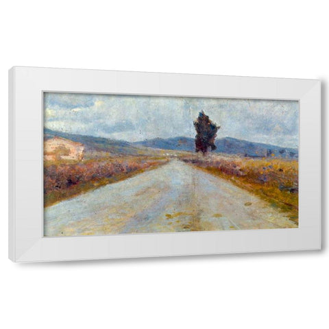 Number 18 White Modern Wood Framed Art Print by Modigliani, Amedeo